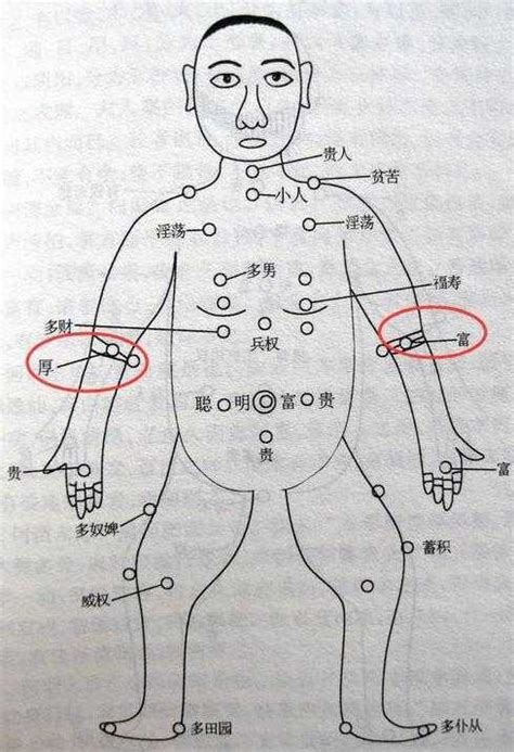 手臂七星痣|北斗七星痣